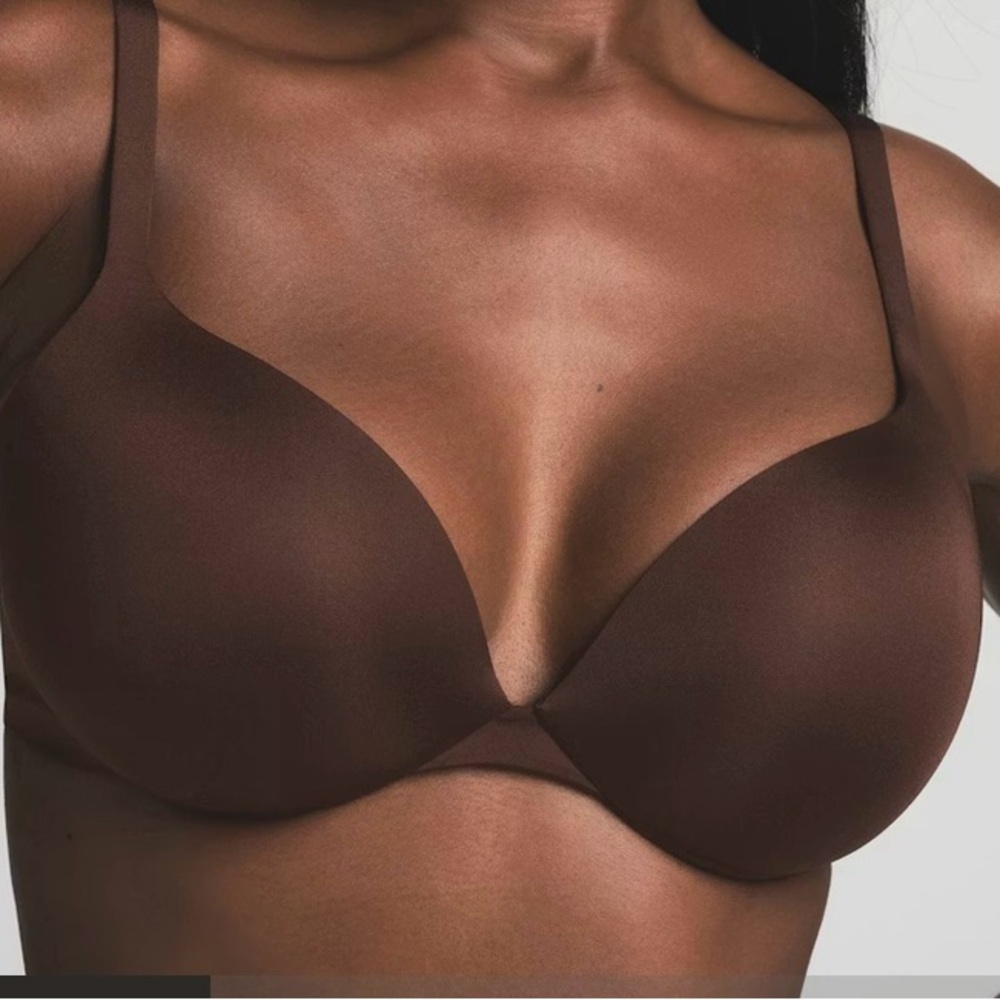 SKIMS 34DD Ultimate Push Up Plunge Bra - Cocoa - NWT